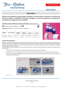 BIO-OPTICA Contenedores Klessidra con formalina para biopsias