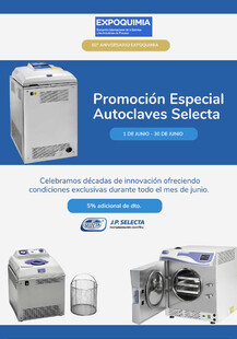 J.P. SELECTA Oferta descuento 5% en autoclaves hasta Junio 2026