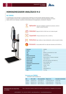 NAHITA Homogeneizador dispersor analogico H-2