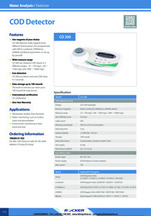 ROCKER Fot�metro mono-parametrico DQO Modelo CD 200