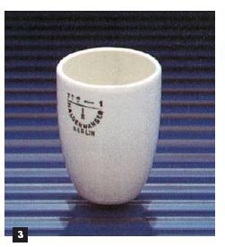 Crisol forma alta, porcelana vitrificada, W.H.