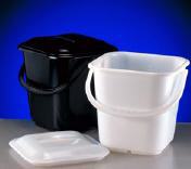 Cubo de plstico rectangular con asa