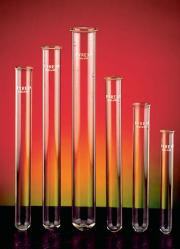 Tubo de ensayo, vidrio PYREX, con reborde
