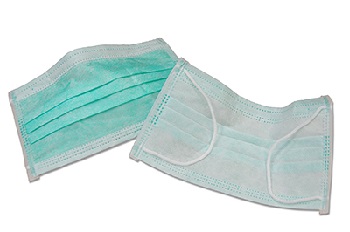 Mascarillas de proteccin, PP, desechables, c/ certificacin CE, color verde