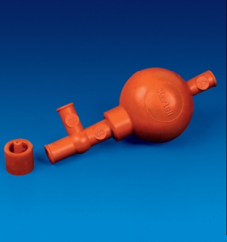 Pera de goma, tres vas, para pipetas, KARTELL