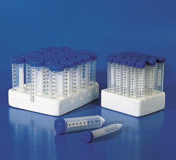 Tubo de centrfuga, fondo cnico, graduado, PP, tapn roscado, apirognico y s/ endotoxinas, plstico KARTELL®
