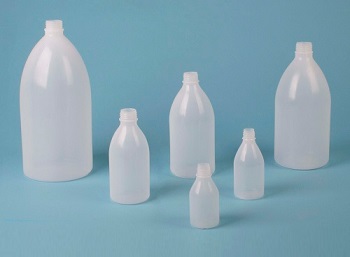 Frasco boca estrecha, PE, sin tapn rosca DIN GL, plstico, ENDOPLASTICWARE®