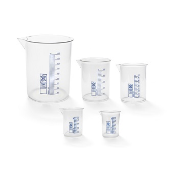 Vaso de precipitados, forma baja, PMP-TPX, graduaci�n azul, CHEMILABOR&reg;