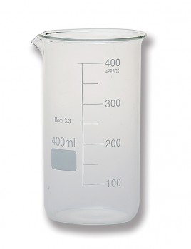 Vasos de vidrio graduados forma alta 150ml 54x97mm 12