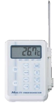 Termmetro digital con sonda acero inox, c/ alarma de temperaturas mxima y mnima, CHEMILABOR®