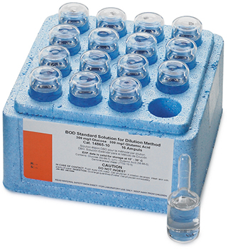 DBO, solucin estndar, 300 mg/L, ampollas Voluette® de 10 mL, 16 unid, HACH®