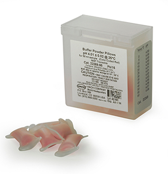 Tampn pH 4,01, sobres de reactivo en polvo, codificacin en color rojo, 15 unid, HACH®