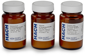 Nitrgeno Kjeldahl, Set de patrones primarios, 3 compuestos: p-toluenoSulfonato de Amonaco, p-toluenoSulfonato de glicina, cido nicotnico p-toluenoSulfonato, HACH®
