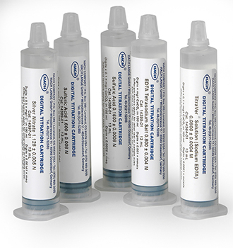 Cloro total, Set de reactivos, p/valorador digital en rango alto, 2000 a 70000 mg/L Cl2, HACH®