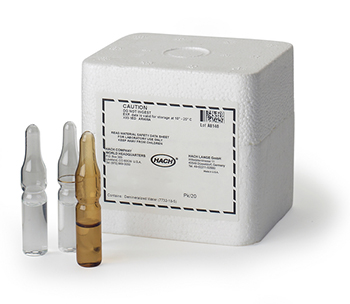 Cloro, solucin tampn, en rango ultrabajo, 2 - 500 &miro;g/L Cl2, ampollas de 1,5 mL, 20 unid, HACH®