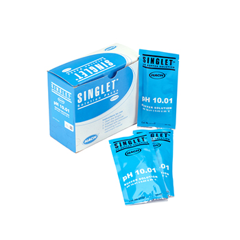 Solucin tampn de pH Singlet de un solo uso, pH 10,01, 20 unid, HACH®