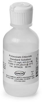 Solucin estndar, conductividad, 12890 &miro;S/cm, KCl, 50 mL, HACH®