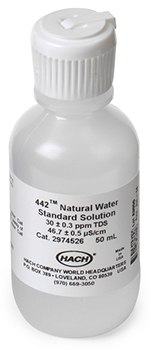 Solucin estndar de agua natural, 30 ppm TDS, 50 mL, HACH®