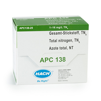 Cubeta-test Nitrgeno total, 1 - 16 mg/L, para robot de laboratorio AP3900, 50 unid, HACH®