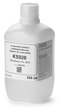 Solucin estndar, conductividad, 1413 &miro;S/cm, KCl, 500 mL, HACH®
