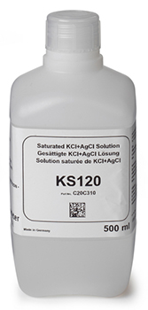 Solucin KS120 saturada de KCl, saturada con AgCl (Radiometer Analytical), 500 mL, HACH®