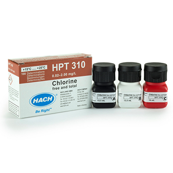Cloro, reactivo DPD, de 0,02 a 2,00 mg/L de Cl2, HACH®