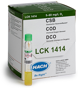 Cubeta-test para DQO, de 5 a 60 mg/L de O2, 25 unid, HACH®