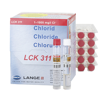 Cubeta-test para Cloruro, de 1 a 70 mg/L / de 70 a 1000 mg/L de Cl,24 unid, HACH®