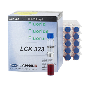 Cubeta-test para Fluoruro, de 0,1 a 2,5 mg/L de F, 25 unid, HACH®