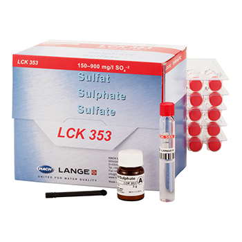 Cubeta-test para Sulfato, de 150 a 900 mg/L de SO4, 25 unid, HACH®