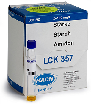 Cubeta-test para almidn de 2 a 150 mg/L, 25 unid, HACH®