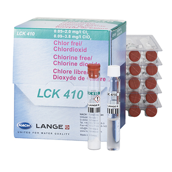 Cubeta-test para Cloro libre, 0,05-2,0 mg/L Cl2, 24 unid, HACH®