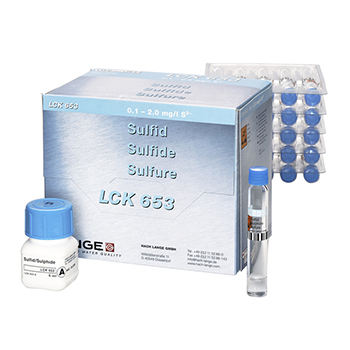Cubeta-test para Sulfuro, de 0,1 a 2,0 mg/L de S2+, 25 unid, HACH®