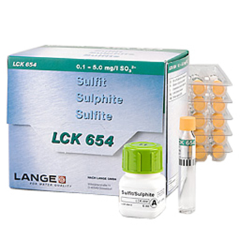 Cubeta-test para Sulfito, de 0,1 a 5,0 mg/L de SO3, 25 unid, HACH®
