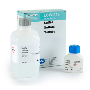 Sulfuro, Set de reactivos para la determinacin de Sulfuro, 0,1 - 2,0 mg/L S2+, 35 test, HACH®