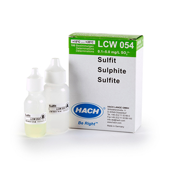 Sulfito, Set de reactivos para la determinacin de Sulfito, de 0,1 a 5,0 mg/L de SO3, 100 test, HACH®