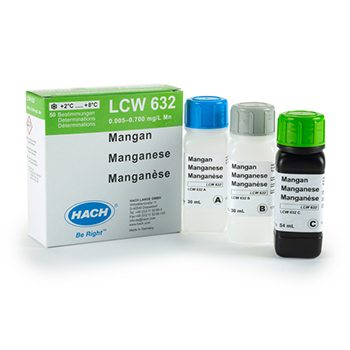 Manganeso, Set de reactivos para la determinacin de manganeso, de 0,005 a 0,7 mg/L Mn, 50 unid, HACH®