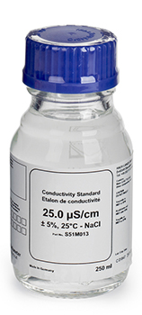 Solucin estndar, conductividad certificada, 25 &miro;S/cm, NaCl 25, 250 mL, HACH®