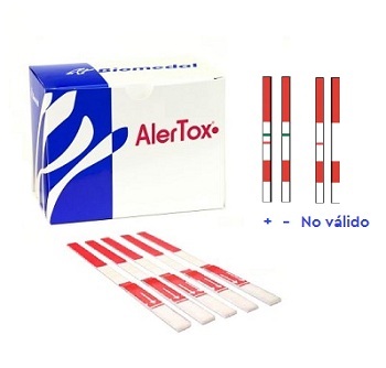 Kit r�pido p/ detecci�n del al�rgeno crust�ceos, mariscos y moluscos (tropomiosina) en alimentos y superficies Alertox Sticks, 10 tiras, ALERTOX&reg;