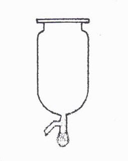 Matraz reactor cilndrico llave PTFE, vidrio QMB