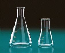Matraz erlenmeyer, boca estrecha, vidrio MERCK
