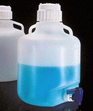 Bidn cilndrico, boca ancha, LDPE + llave NALGENE