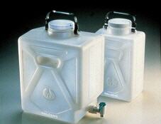 Bidn rectangular, con asa y llave, HDPE, PP y PC