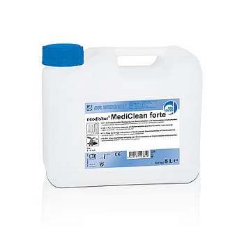 Detergente concentrado lquido MEDICLEAN FORTE, alcalino, c/ enzimas y tensoactivos, p/ limpieza manual y automtica en termodesinfectadoras de instrumental mdico-quirrgico, 5 L, NEODISHER®