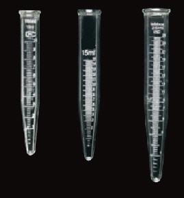 Tubo de centrfuga, fondo cnico, graduado vidrio LBG