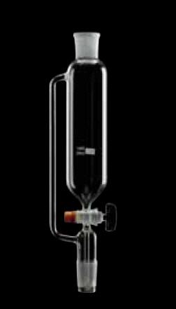 Embudo de adicin cilndrico isobaro, llave vidrio