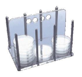 Soporte para cpsulas Petri, metacrilato