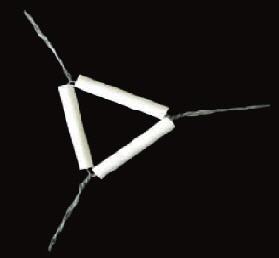 Triangulo para crisoles, acero y porcelana LBG