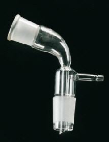 Colector acodado 105 c/ tubo y oliva, vidrio bor.