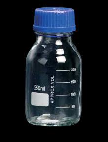 Frasco cilndrico, rosca ISO, vidrio neutro LBG
